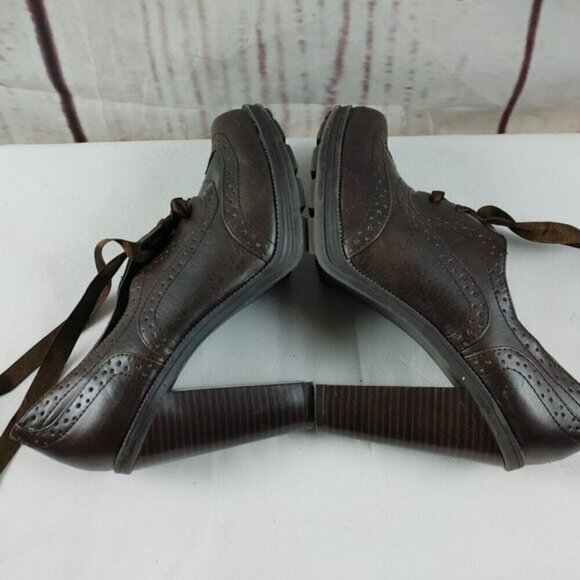 Maurices High Heel Womens Lace Up Brown Shoes Size 7.5M - Picture 6 of 9